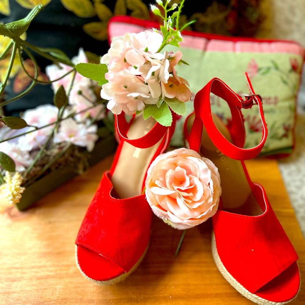 Cute RED Sun+ Stone Shoes